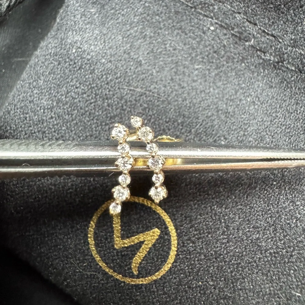 Like new! Mejuri 14k Diamond Cluster Climber Studs (discontinued) - Picture 2 of 9